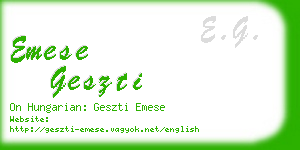 emese geszti business card